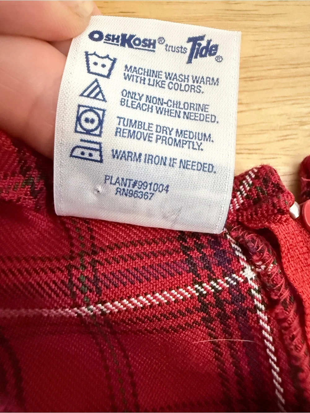 Vintage Y2K Oshkosh B’Gosh Red Plaid Embroidered Floral A Line Dress 12 Months